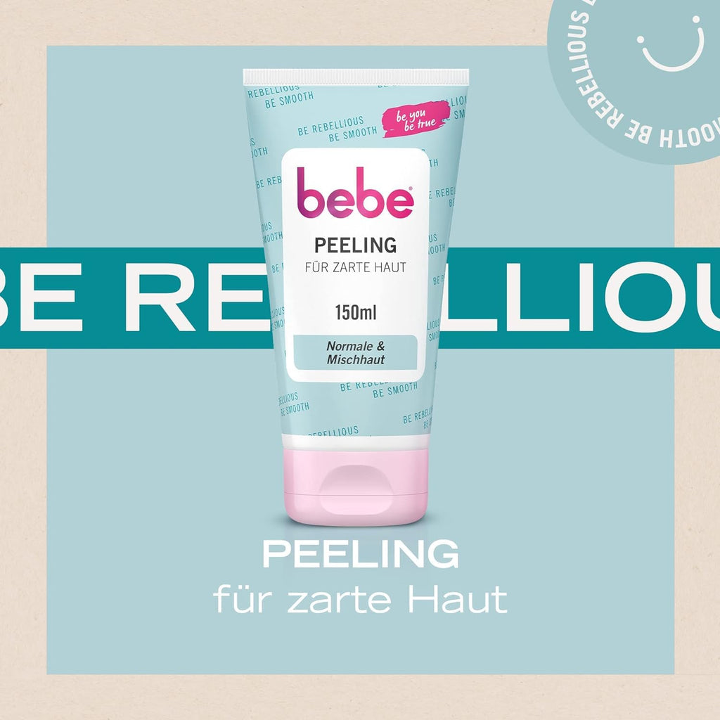 Bebe Peeling Für Zarte Haut 150 G, Sanfte Gesichtsreinigung Mit Aprikosenextrakt Und -Duft, Gründliche Hautreinigung Für Normale Haut Und Mischhaut