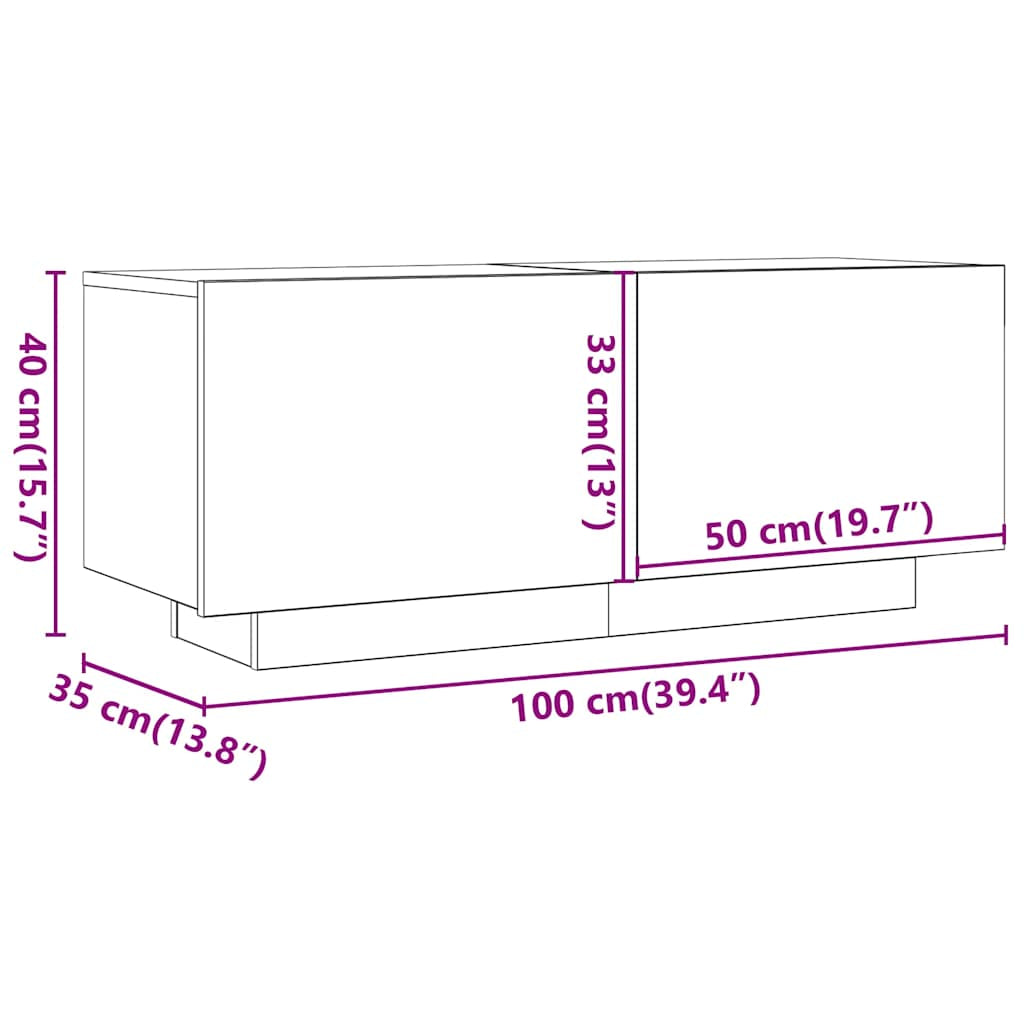 TV Schrank Mit Led-Leuchten Fernsehschrank Lowboard Mehrere Auswahl Vidaxl