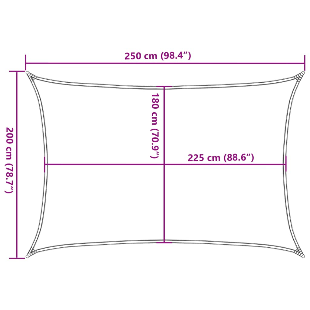 Sonnensegel Sonnenschutz Windschutz Sonnendach Beschattung UV Schutz HDPE Vidaxl