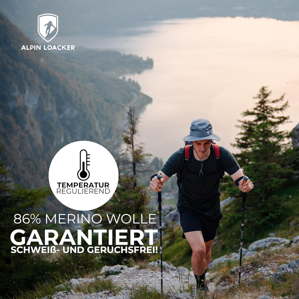 ALPIN LOACKER Merino Shirt Herren Kurzarm I Antischweißshirt I Merinowolle Tshirt I Thermooberteil Atmungsaktiv