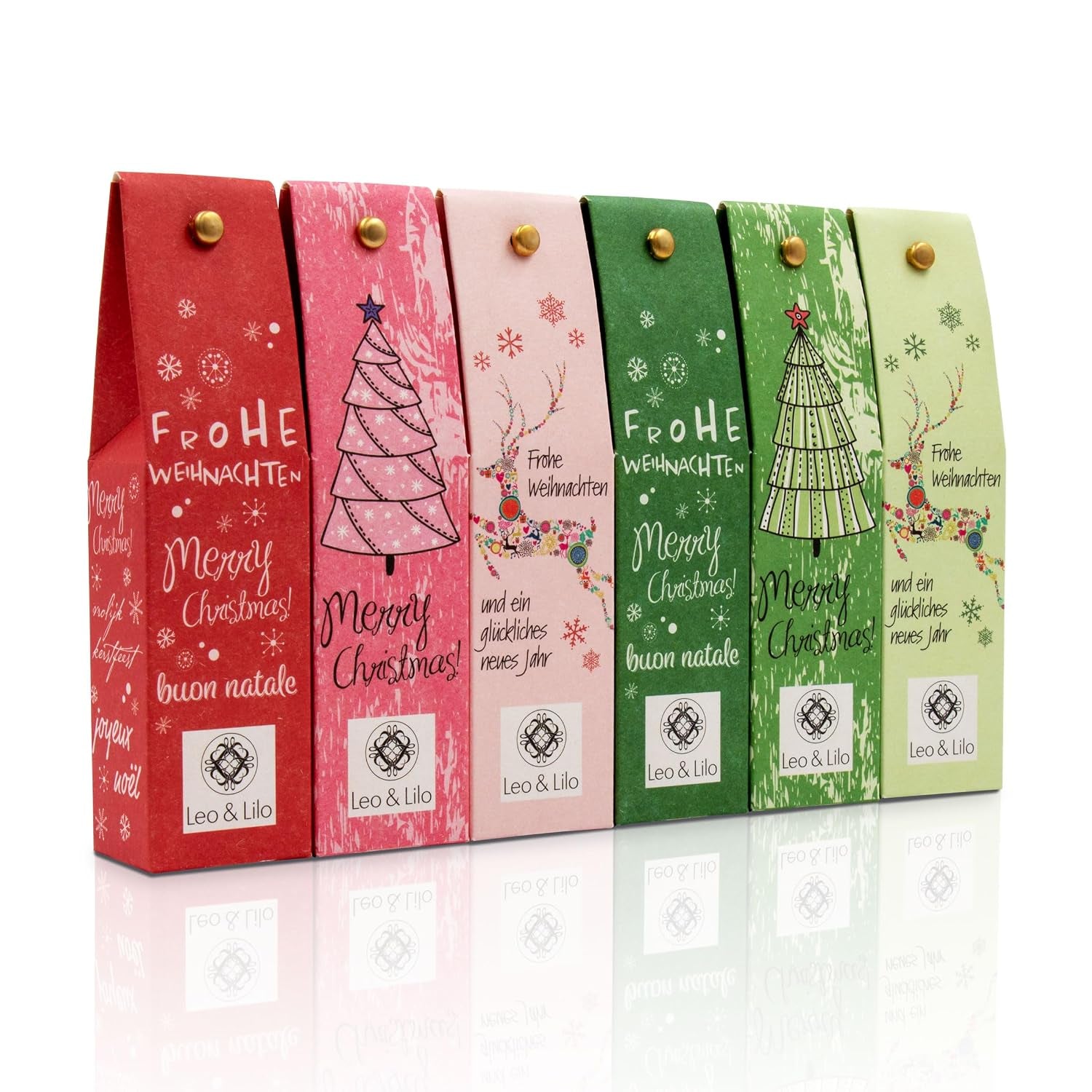 Handcreme Geschenkset Kleiner Weihnachtsgruß - 6 Einzeln Verpackte Naturkosmetik Zertifizierte Handcremes - Intensive Pflege Für Trockene Hände - 6 X 20 Ml