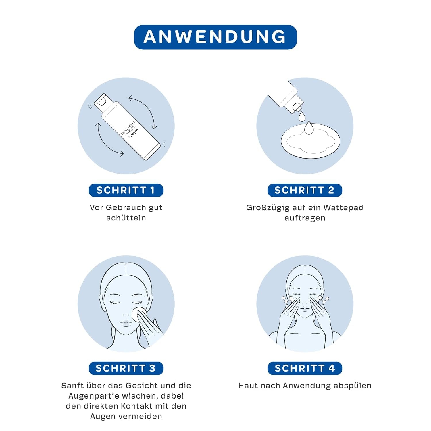 By Amazon Gesichtsreinigungswasser Mit Mandelextrakt, 2 X 200 Ml