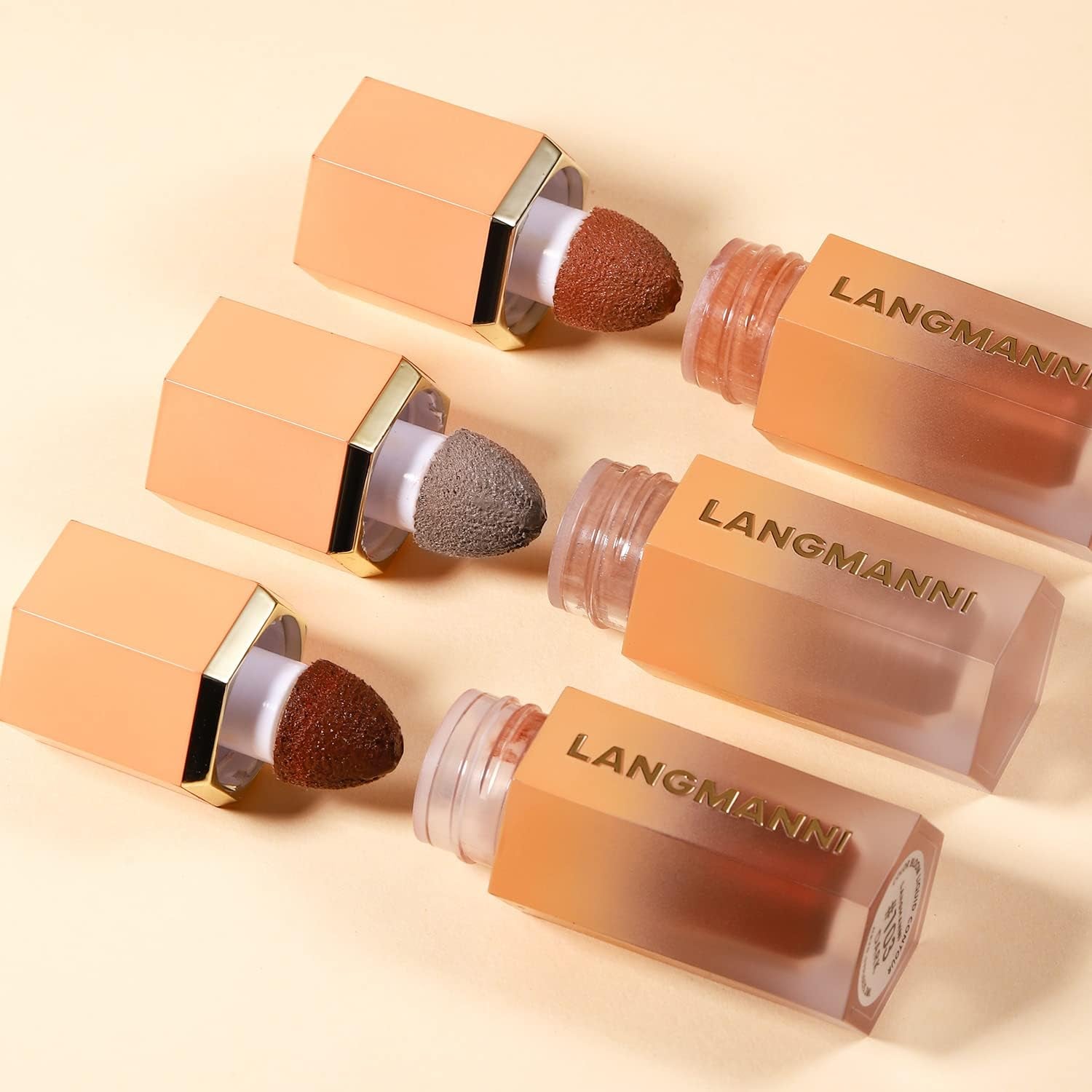 Liquid Contour Stick -Built-In Sponge Tip Sculpted Complexion Wand Contour Waterproof Long Lasting Natural Bronzer Smooth Face Highlighter Beauty Contour Stick (# 101, 1)