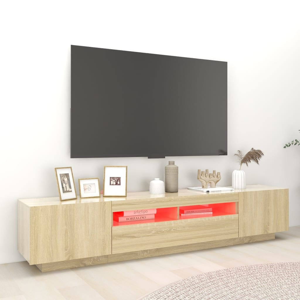 TV Schrank Mit Led-Leuchten Fernsehschrank Lowboard Mehrere Auswahl Vidaxl