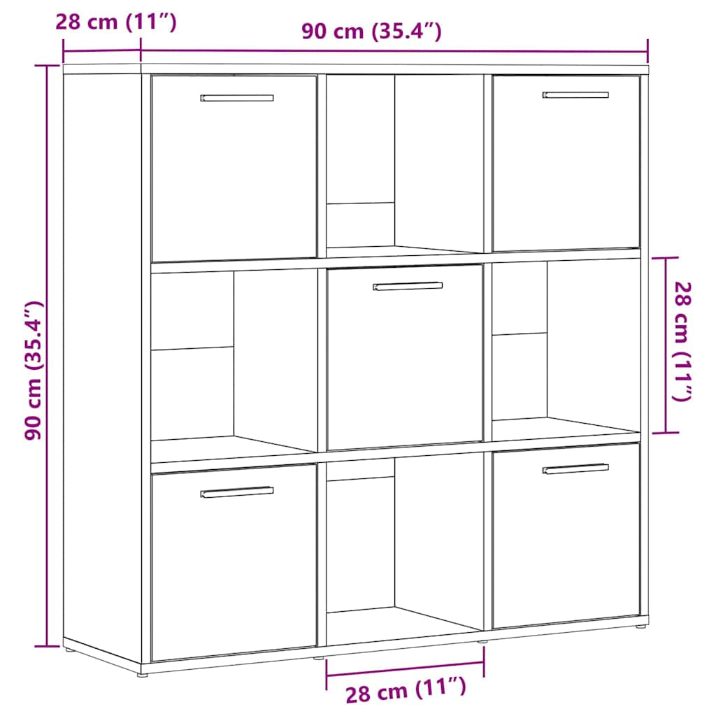 Bücherregal Raumteiler Wandregal Büroregal Standregal Holzwerkstoff Vidaxl
