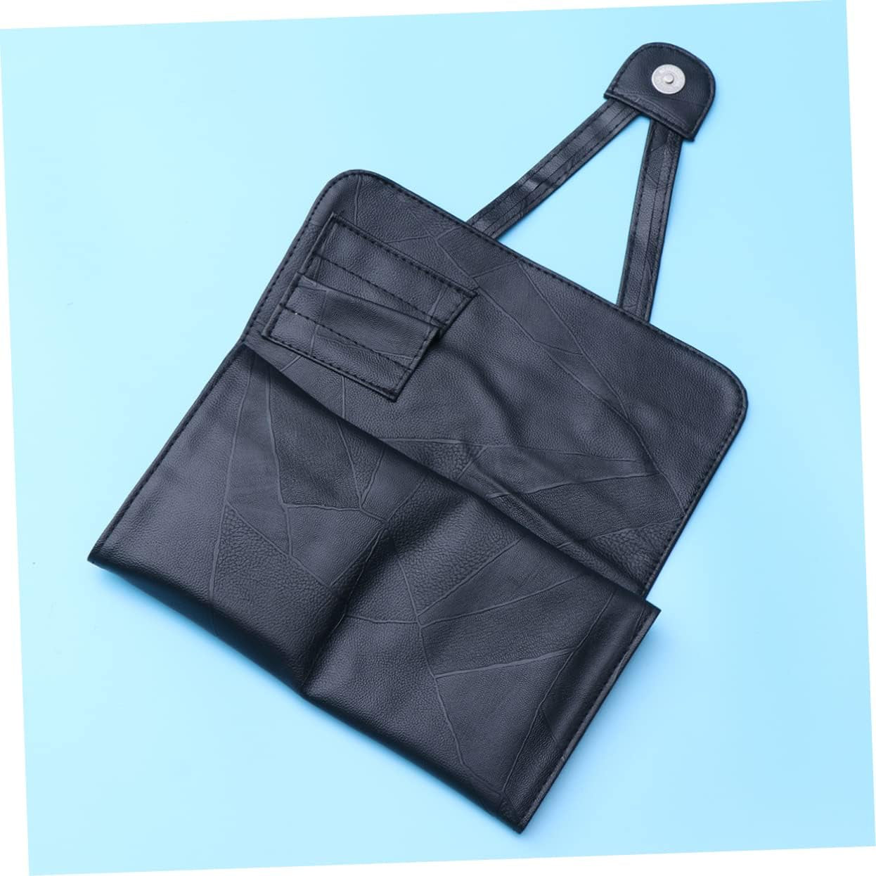 DOITOOL Tragbare Kosmetiktasche Aus Pu Mit Organizer Für 18 Make up Pinsel Kompakte Bürstentasche Schwarz Leichte Schminkpinseltasche Für Zuhause Und Reisen