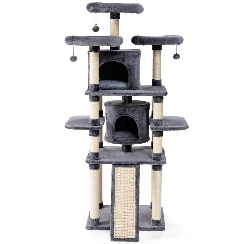 170Cm Kratzbaum Kletterbaum Katzenbaum Katzenkratzbaum Kratzmöbel Kratzstämme Höhle Mit Spielbälle