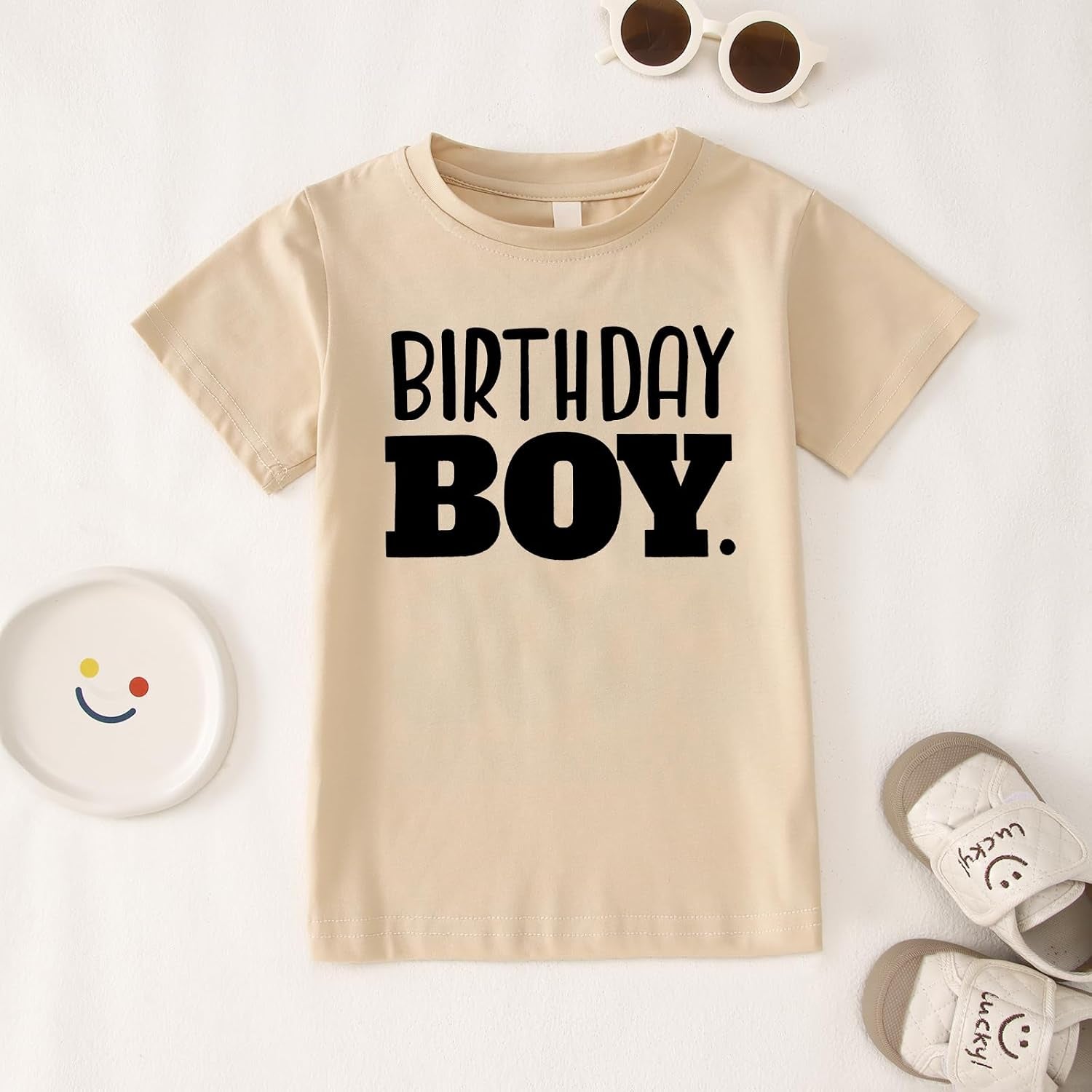 Junge Geburtstag T-Shirt Birthday Boy Drucken Shirt 1-8 Jahre Kinder Tshirt Geburtstags Shirts Für Jungen Sommer Kurzarm Top Bequeme Rundhals Oberteile Geschwister Kleidung