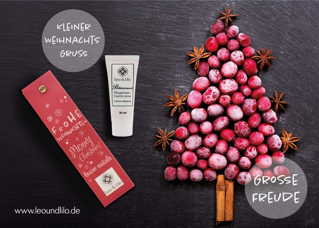 Handcreme Geschenkset Kleiner Weihnachtsgruß - 6 Einzeln Verpackte Naturkosmetik Zertifizierte Handcremes - Intensive Pflege Für Trockene Hände - 6 X 20 Ml