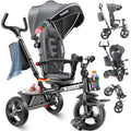 KIDIZ® Dreirad 5In1 Kinderdreirad Kinder Lenkstange Fahrrad Baby Kinderwagen