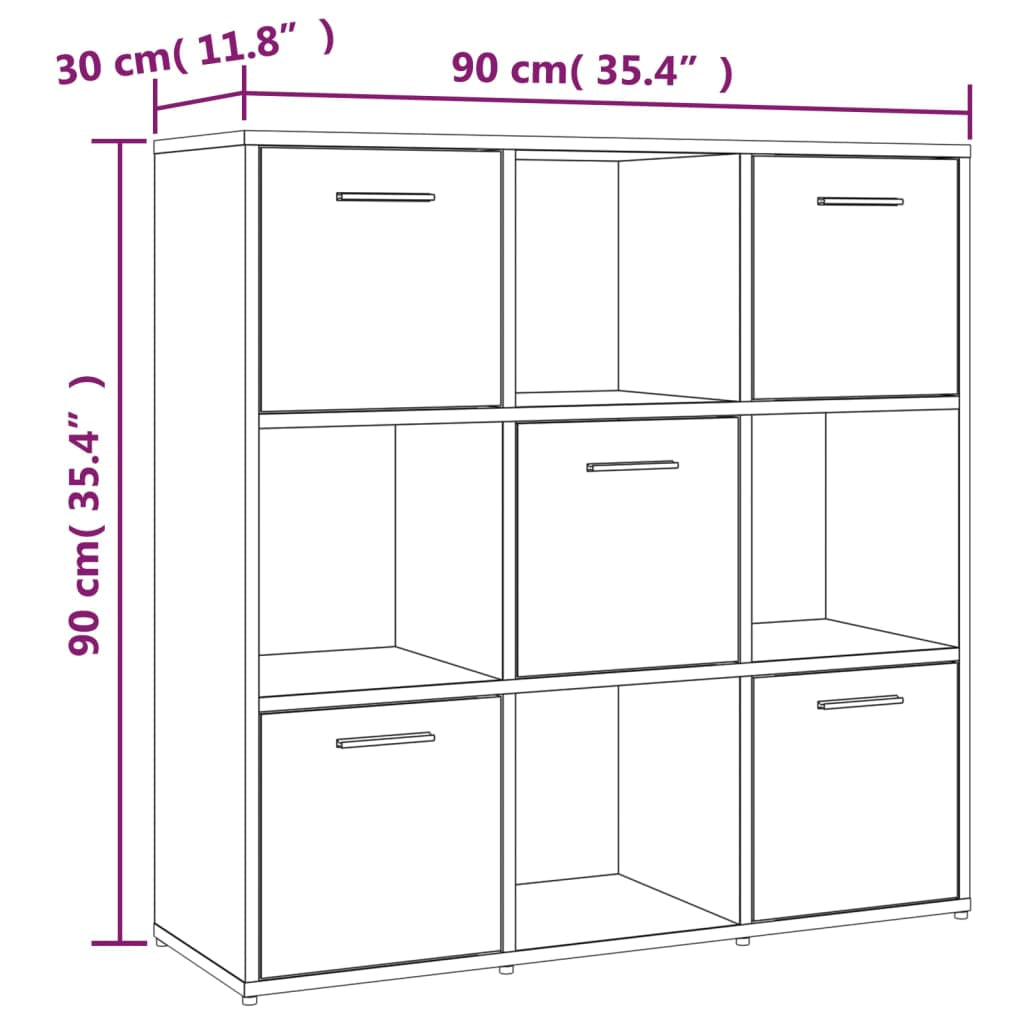Bücherregal Raumteiler Wandregal Büroregal Standregal Holzwerkstoff Vidaxl