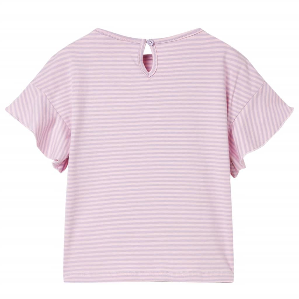 Kinder-T-Shirt Mit Rüschenärmeln Sommer Kurzarmshirt Kindershirt Shirt Lila Vida