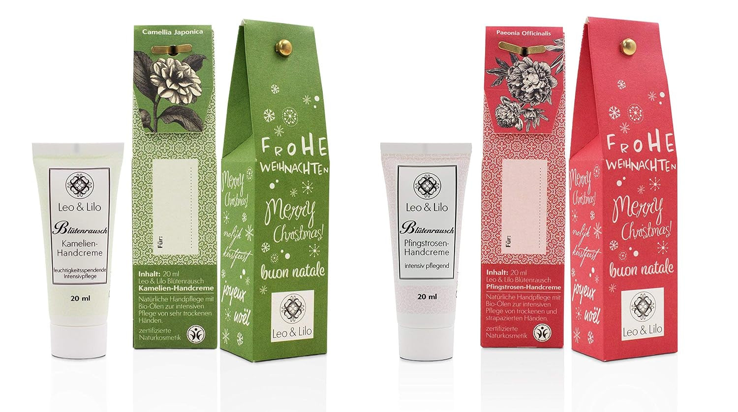 Handcreme Geschenkset Kleiner Weihnachtsgruß - 6 Einzeln Verpackte Naturkosmetik Zertifizierte Handcremes - Intensive Pflege Für Trockene Hände - 6 X 20 Ml