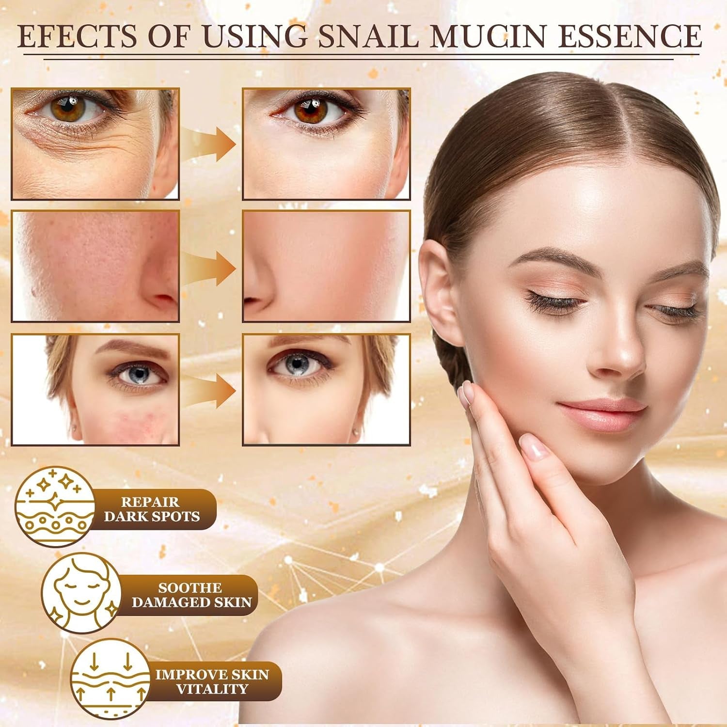 Ginseng anti Wrinkle Serum, 2 Stück Ginseng Polypeptide Anti-Ageing Essence, 120ML Peptid anti Falten Serum, Gesichtspflege Für Alle Hauttypen